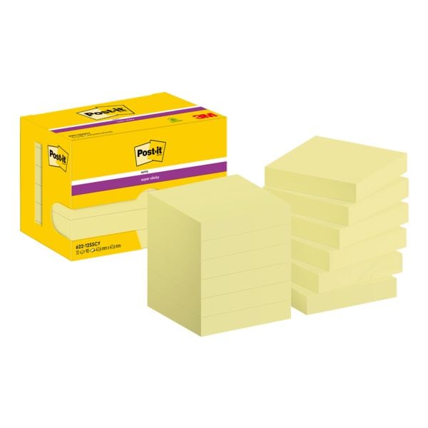 12x herkleefbare notes 47,6 x 47,6 mm »Super Sticky Notes«