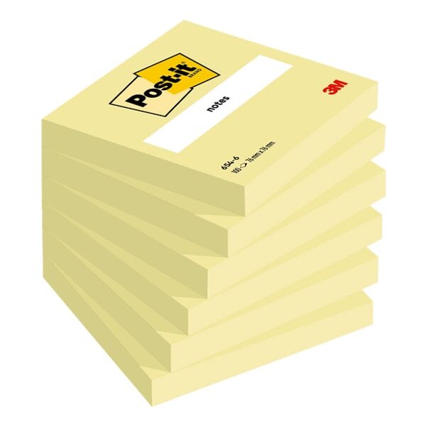 Blokken herkleefbare notes 76 x 76 mm » Notes« 6 stuks