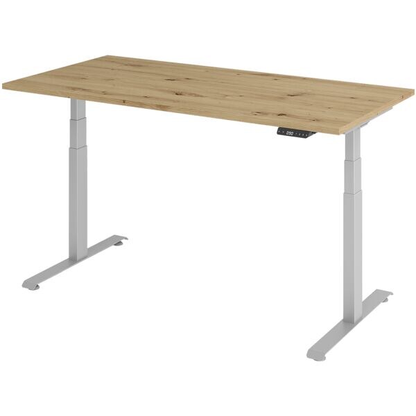 In hoogte verstelbaar bureau (elektrisch) »Base« 160 cm zilver frame