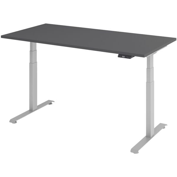 In hoogte verstelbaar bureau (elektrisch) »Base« 160 cm zilver frame