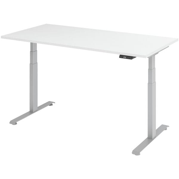 In hoogte verstelbaar bureau (elektrisch) »Base« 160 cm zilver frame