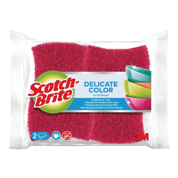 Pak met 2 »Delicate Color« reinigingssponzen