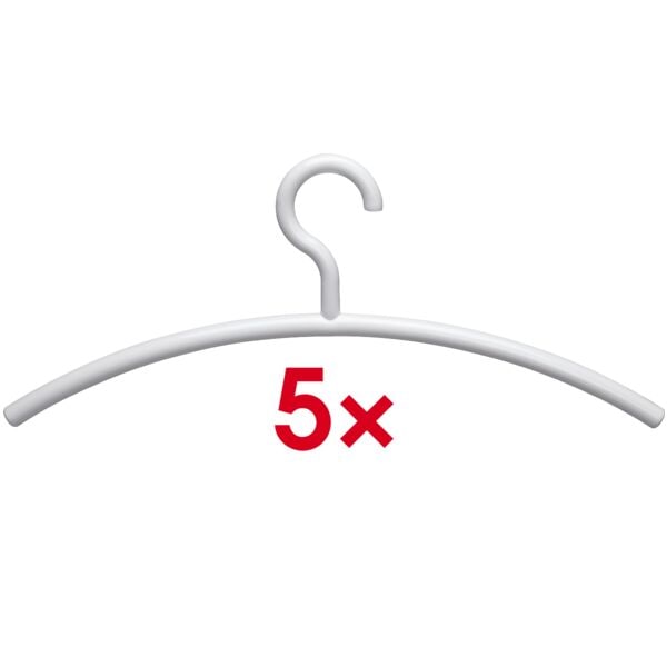 Kunststof kleerhangers in een set van 5