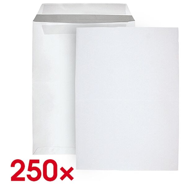 250 zak-enveloppen B4 zonder venster zelfklevend