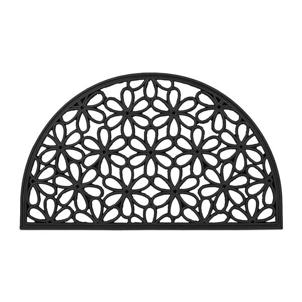 Rubber deurmat - bloemenpatroon - 75 x 45 cm