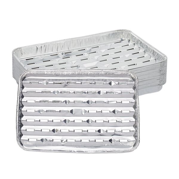 Set van 25 aluminium grillschalen - 34x22 cm