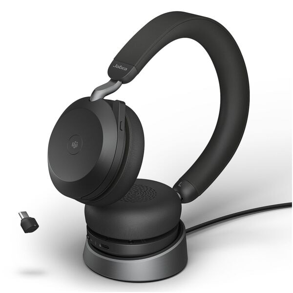 Stereo-headset »Evolve2 75 MS USB-C« met oplaadstation