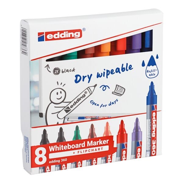 Pak met 8 whiteboard markers