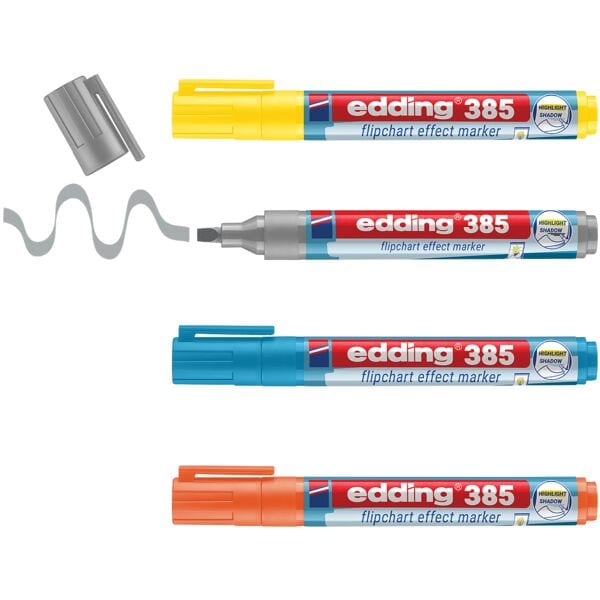 Set met 4 flipchart effectmarkers »385«