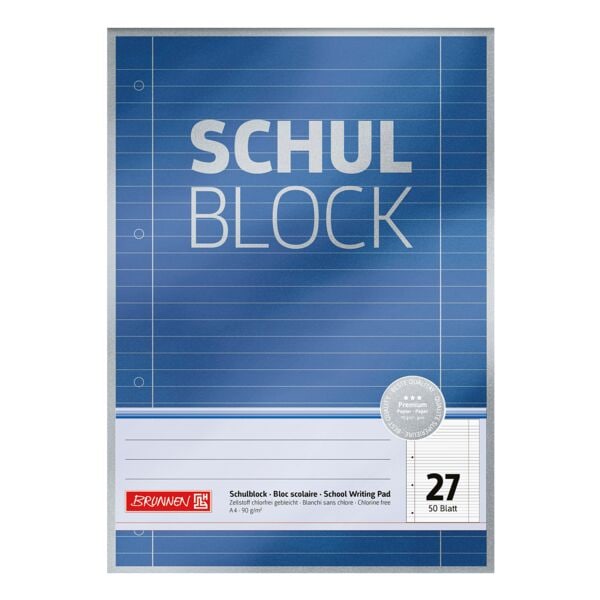 Schrijfblok »Premium« A4 gelijnd 27