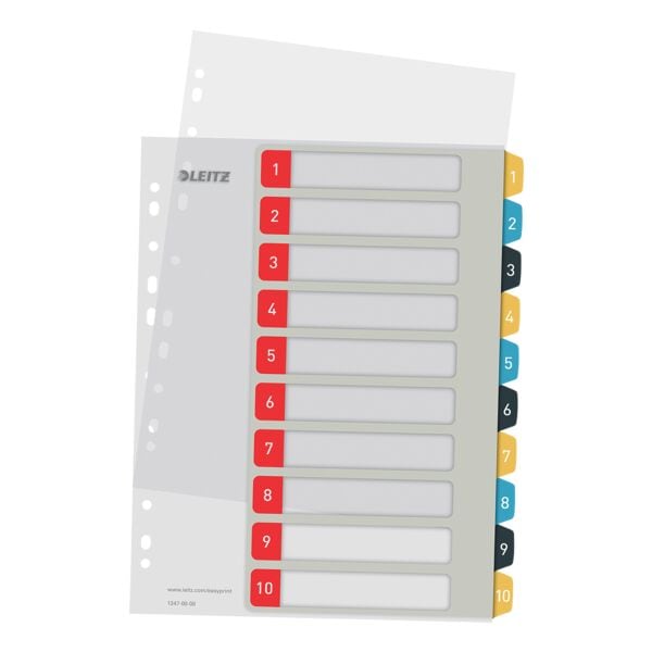 Kunststof register »Cosy« 1-10 A4 extra breed