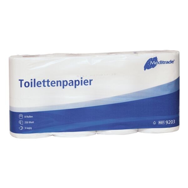 Toiletpapier 3-laags 8 rollen (1 pak van 8 rollen)