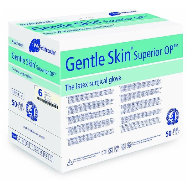 50 paar chirurgische latex handschoenen »Gentle Skin&reg; Superior OP« 6 natuur, po