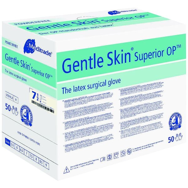 50 paar chirurgische latex handschoenen »Gentle Skin&reg; Superior OP« 7,5 natuur,
