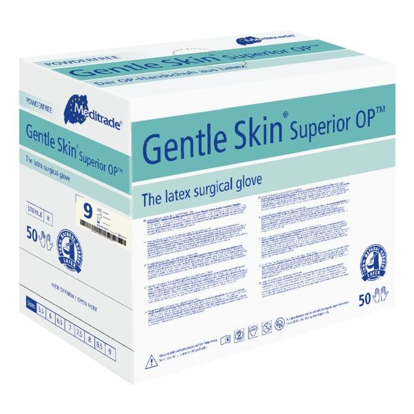 50 paar chirurgische latex handschoenen »Gentle Skin&reg; Superior OP« 9 naturel, p
