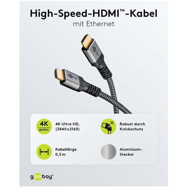 HDMI kabel 4K met Ethernet - 10 m