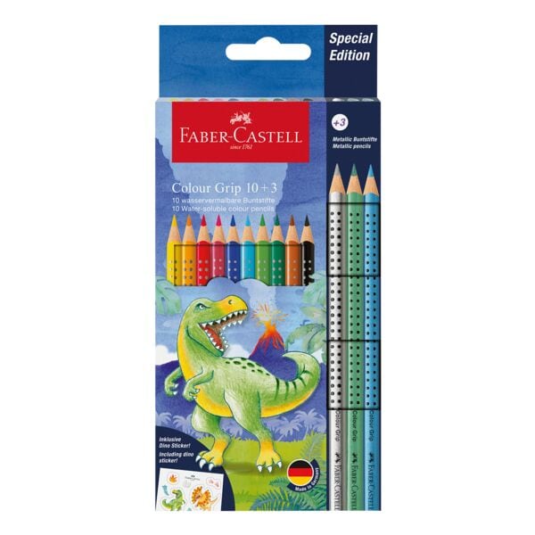 10 + 3 kleurpotloden »Colour Grip Dino Edition«