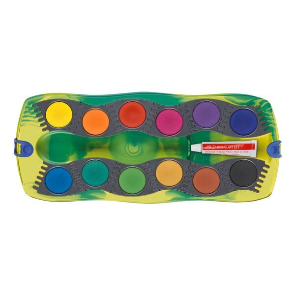 Verfdoos »Connector Dino-Edition« 12 kleuren incl. dekkend wit