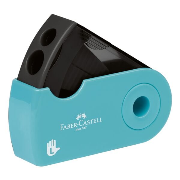 Dubbele puntenslijper »Sleeve« blauw