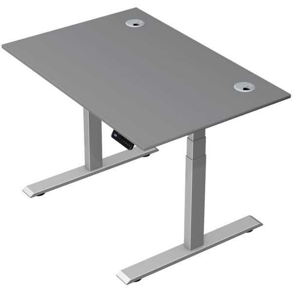 Zit-sta bureau »Move 2 Plus« 120 x 80 cm - zilverkleurig frame
