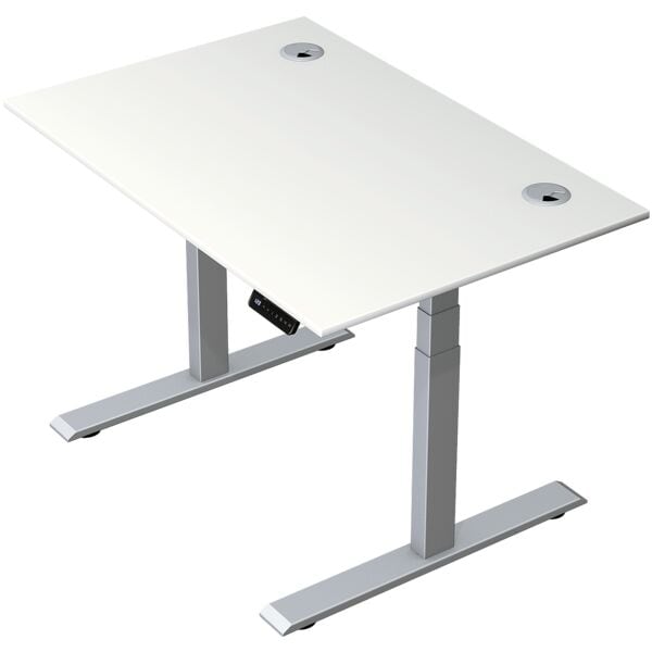 Zit-sta bureau »Move 2 Plus« 120 x 80 cm - zilverkleurig frame