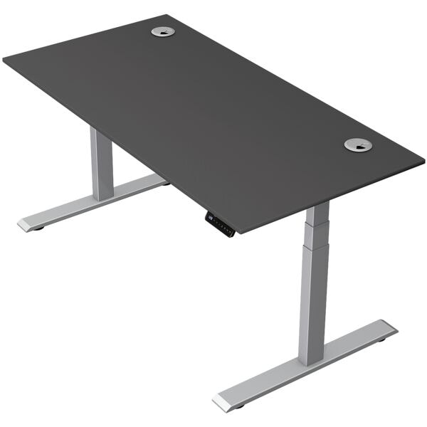 Zit-sta bureau »Move 2 Plus« 160 x 80 cm - zilverkleurig frame