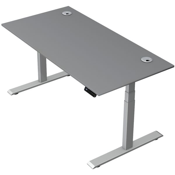 Zit-sta bureau »Move 2 Plus« 160 x 80 cm - zilverkleurig frame