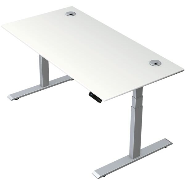 Zit-sta bureau »Move 2 Plus« 160 x 80 cm - zilverkleurig frame