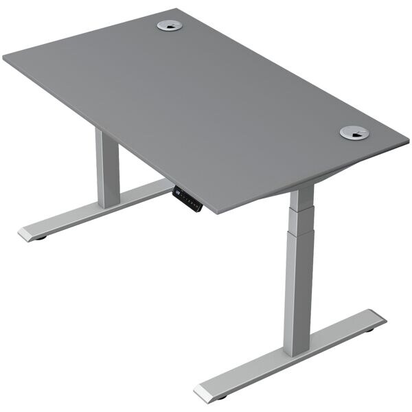 Zit-sta bureau »Move 2 Plus« 140 x 80 cm - zilverkleurig frame
