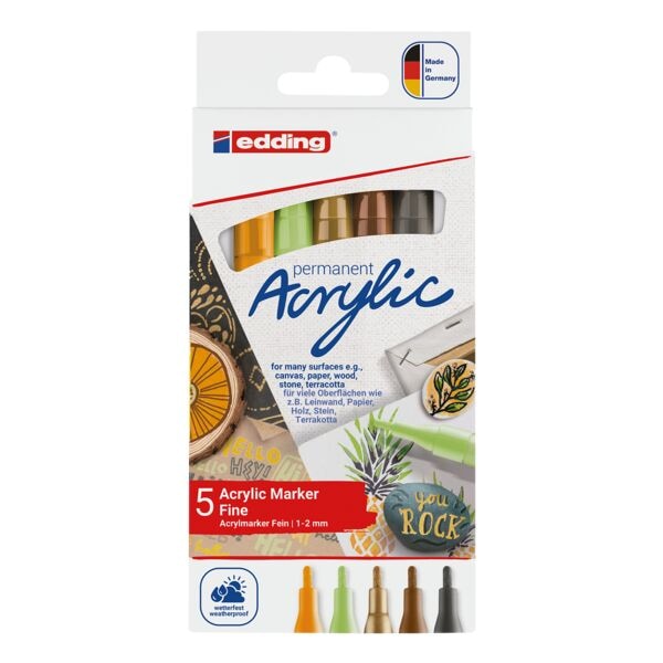 Set van 5 acrylstiften »e-5300 Nature«