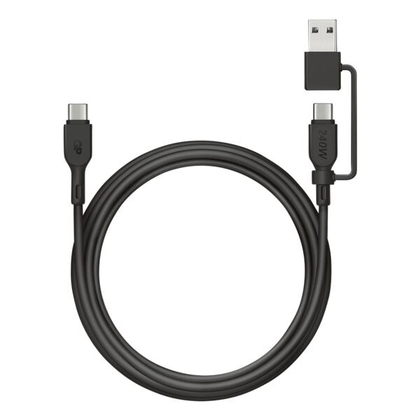 2-in1 adapterkabel USB-C naar USB-A/C