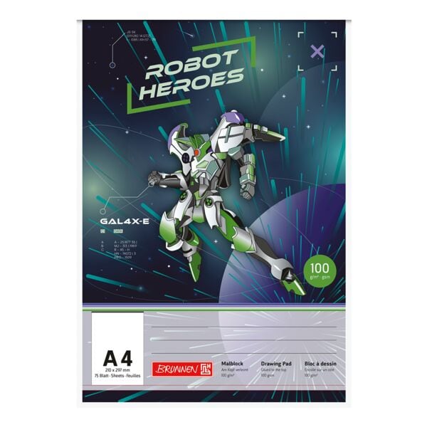 Schildersblok »Robot Heroes« A4 100 g/m² 75 bladen