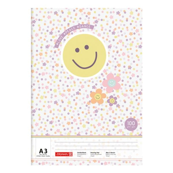 Tekenblok »Happy Hippie« A3 100 g/m² 20 bladen