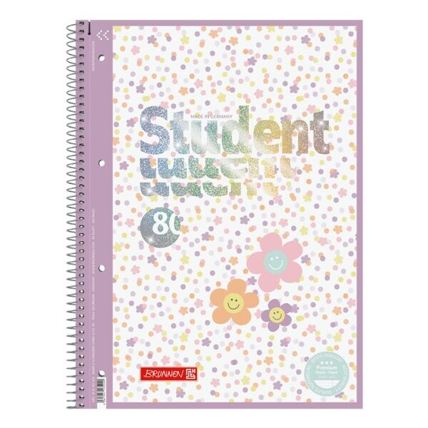 Collegeblok »Premium Student Happy Hippie« A4 gelinieerd