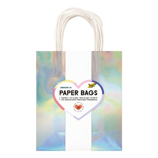 Pak van 20 papieren draagtassen »Irideszenz« maat M