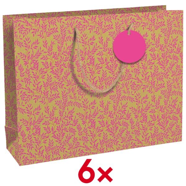 Pak met 6 geschenktassen »Néon« 37,3x11,8x27,5cm