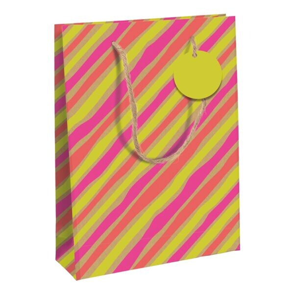 Set van 6 »Néon« geschenkzakken 26,5 x 14 x 33 cm