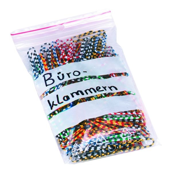 1000 plastic gripzakjes met druksluiting met etiketstrook 60x80 mm 50 mic