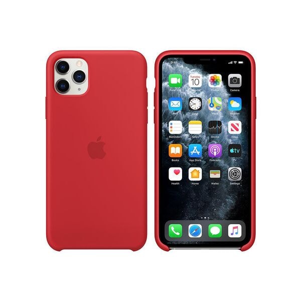 Beschermhoes voor iPhone 11 Pro Max »Siliconenhoes« rood