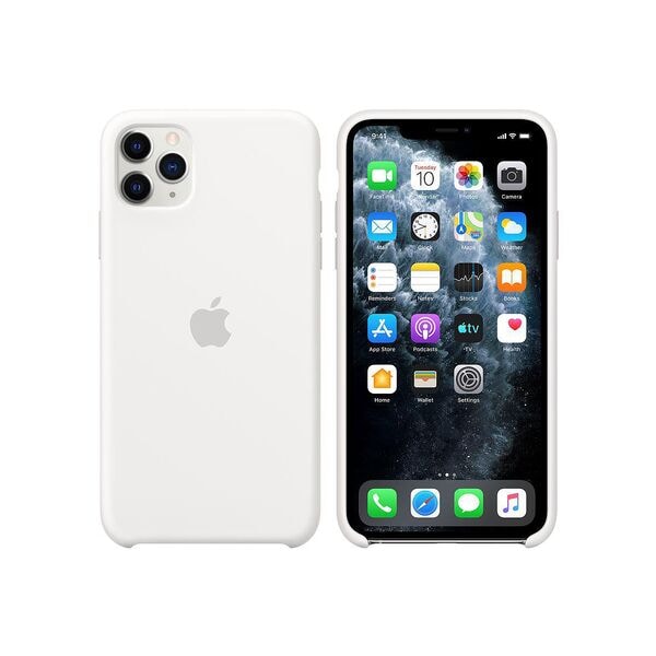 Beschermhoes voor iPhone 11 Pro Max »Siliconenhoes« wit