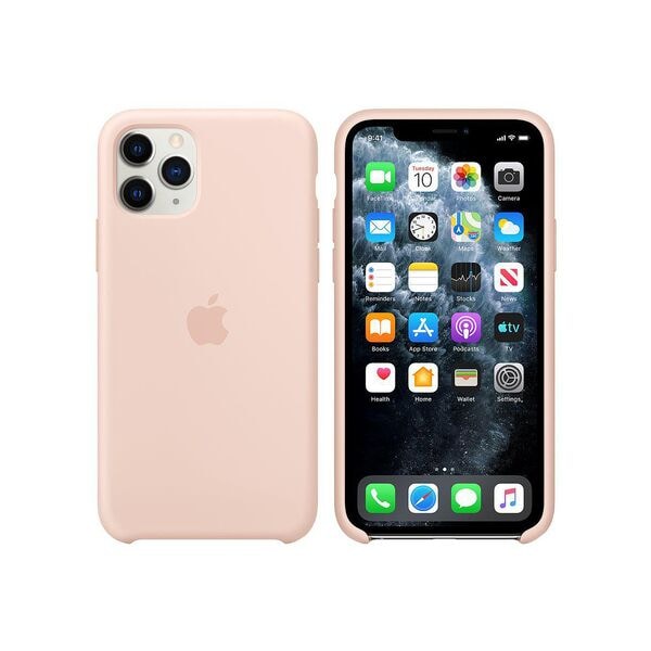 Beschermhoes voor iPhone 11 Pro »Siliconenhoes« zandroze