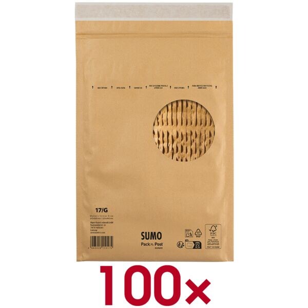 Papieren gewatteerde envelop SUMO&reg; SU1517 zonder venster 50 stuks 245 × 340 mm
