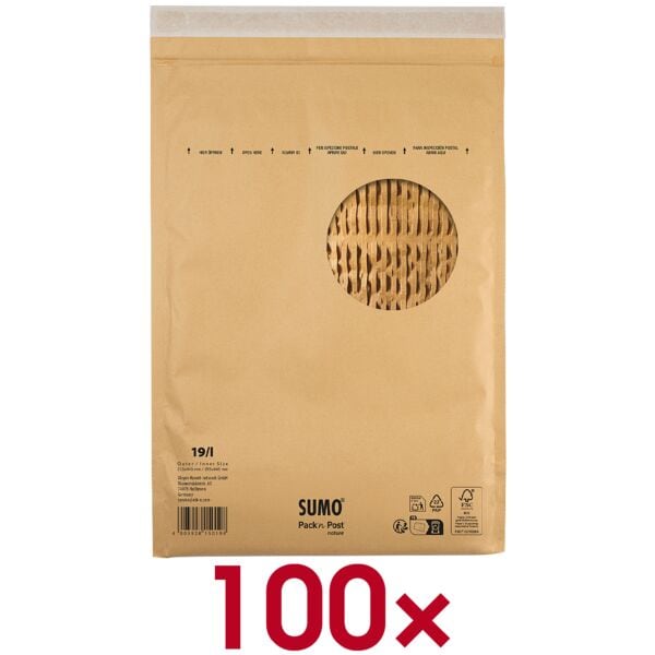 Papieren gewatteerde envelop SUMO&reg; SU1519 zonder venster 75 stuks 315 × 445 mm