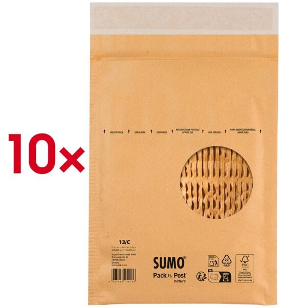 Papieren envelop SUMO&reg; SU1513 zonder venster 10 stuks 165 x 215 mm