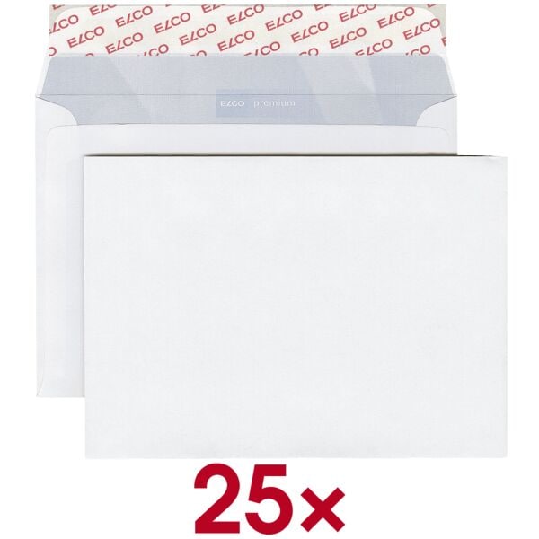 Enveloppen Office B6 zonder venster 25 stuks