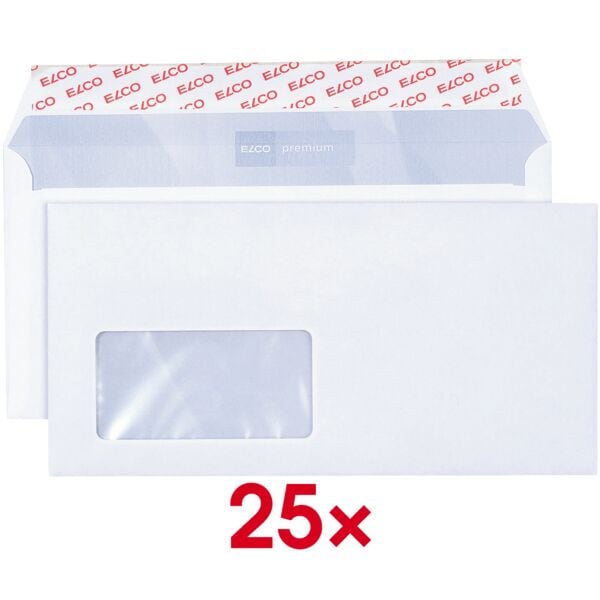 Enveloppen Office C5/6 met venster 25 stuk