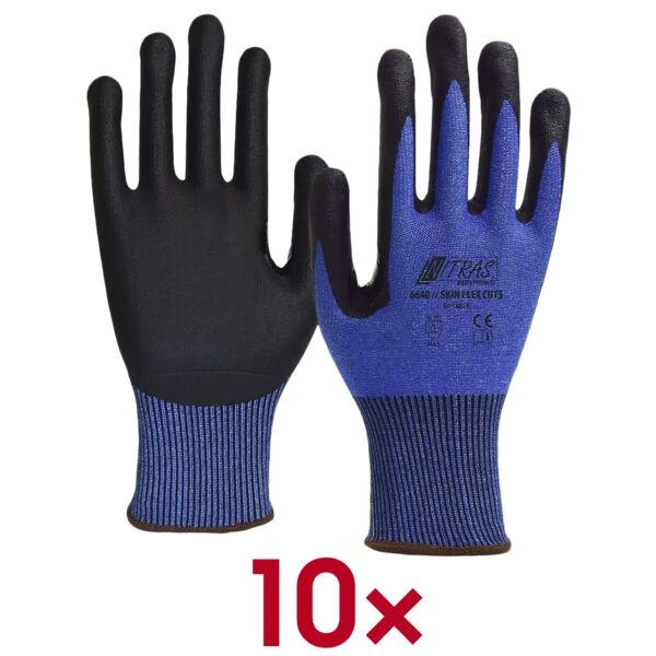 10 paar snijbestendige handschoenen »SKIN FLEX CUT 5« maat L