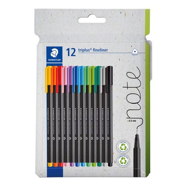 Fineliner »triplus&reg; 334 gekleurd assorti 12 kleuren« 0,3 mm 12 stuks