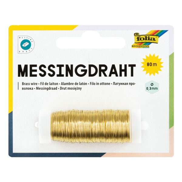 1 rol knutseldraad »Messingdraht gold« Ø 0,3 mm