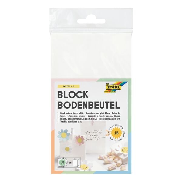Set van 15 blokbodemzakken maat S